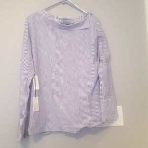 Aritzia babaton off shoulder side button blouse.